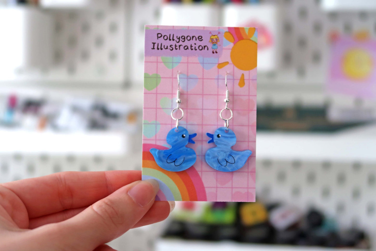 Rubber Duck  Dangly Earrings