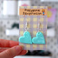 Heart Earrings - CHOOSE YOUR COLOUR (sterling silver plated, hypoallergenic)