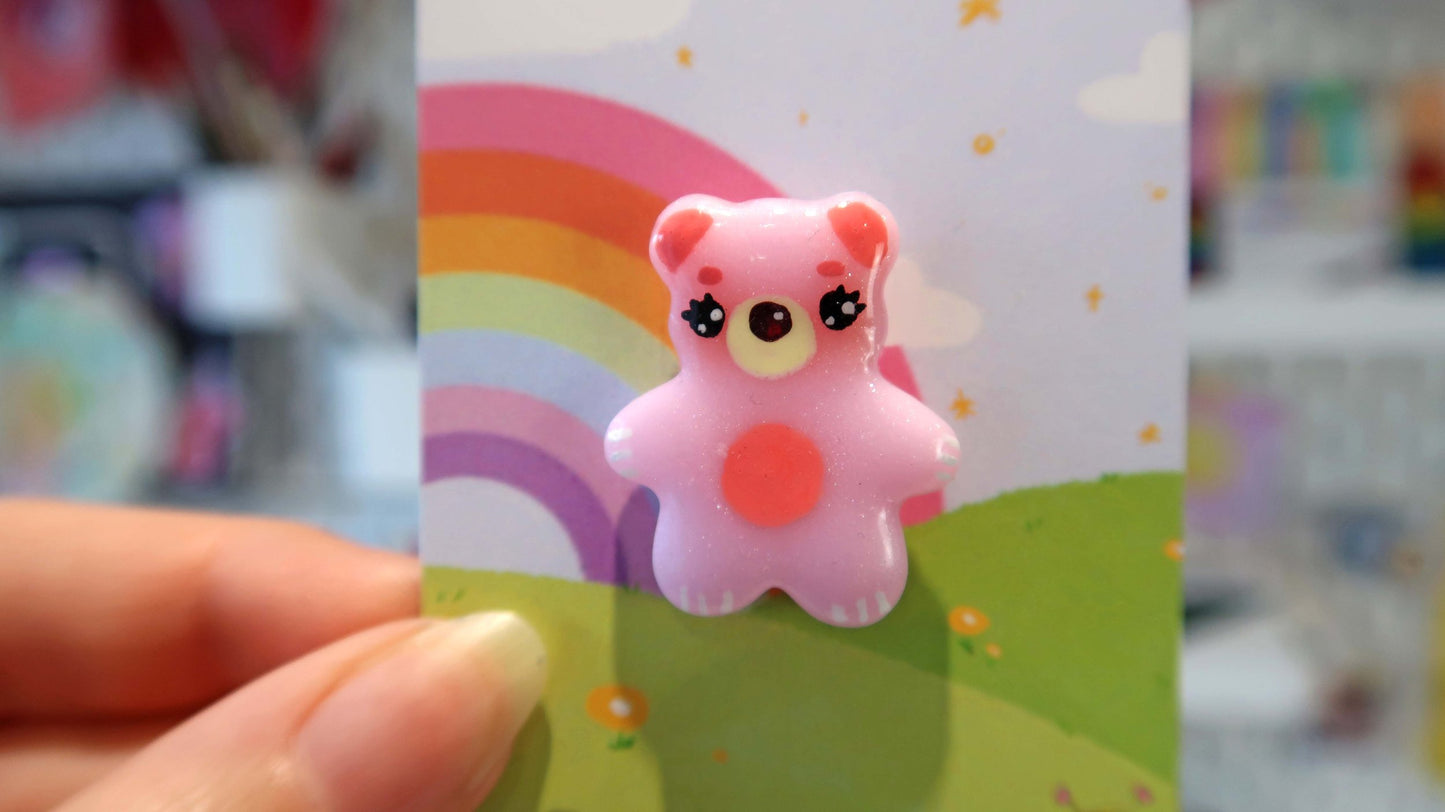 Pink Bear Pin