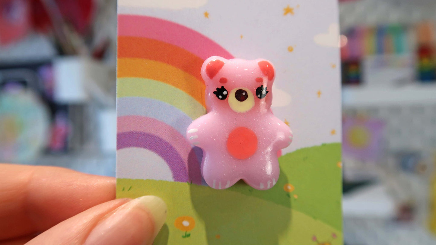 Pink Bear Pin