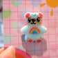 Mini Rainbow Blue Bear Pin