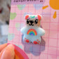 Mini Rainbow Blue Bear Pin