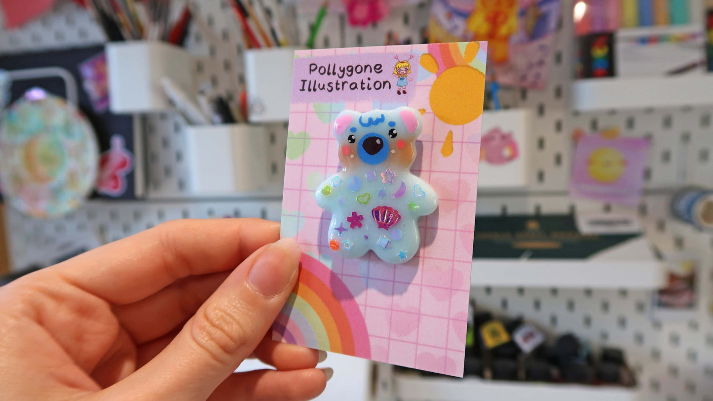 Confetti Bear Badge