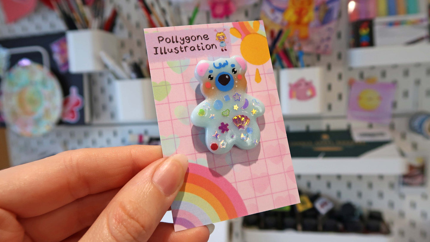Confetti Bear Badge