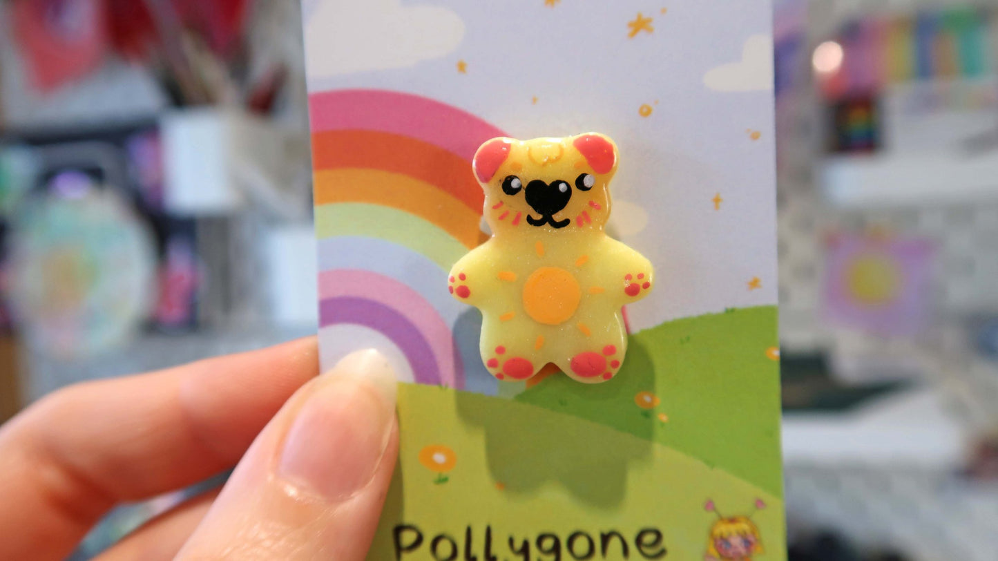 Handmade Clay Bear Pin Mystery Box Surprise