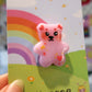 Pink Sparkle Bear Pin