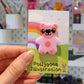 Pink Kawaii Bear Badge