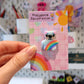 Blue Rainbow Bear Pin