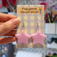 Flat Star Earrings - CHOOSE YOUR COLOUR (sterling silver plated, hypoallergenic)