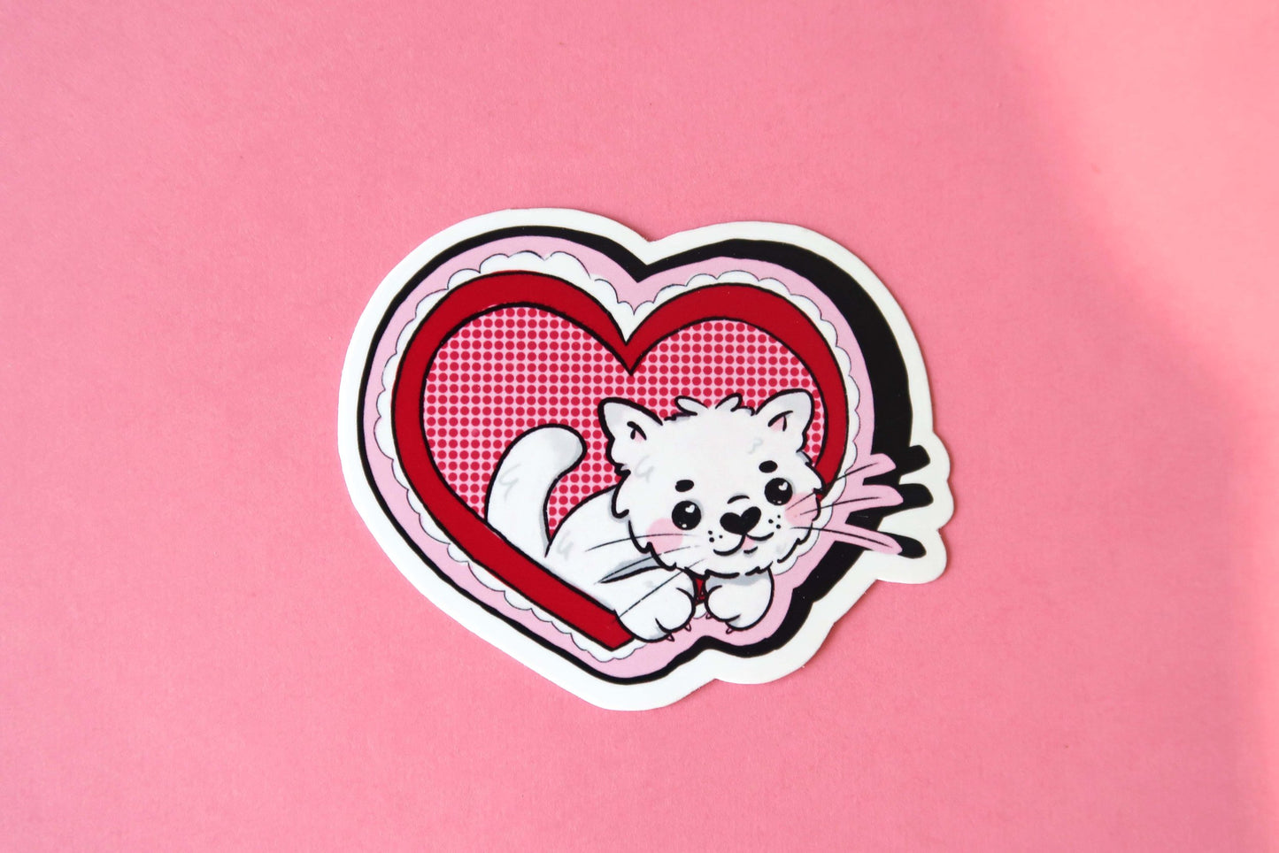 Heart Cat Sticker