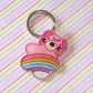 Rainbow Bear acrylic keyring