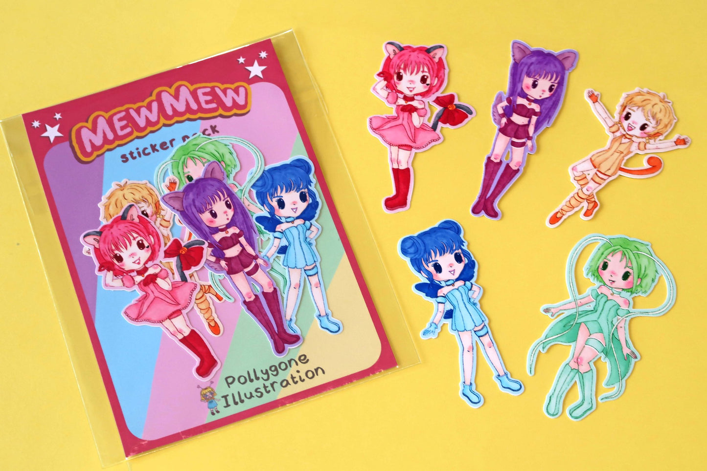 Mew Mew Power / Tokyo Mew Mew Vinyl Sticker Set (Pack of 5)