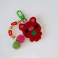 Felted Bear Keyring with Chain & Pom Pom Collection 3