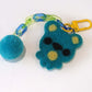 Felted Bear Keyring with Chain & Pom Pom Collection 3