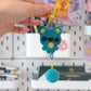 Felted Bear Keyring with Chain & Pom Pom Collection 3
