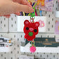 Felted Bear Keyring with Chain & Pom Pom Collection 3