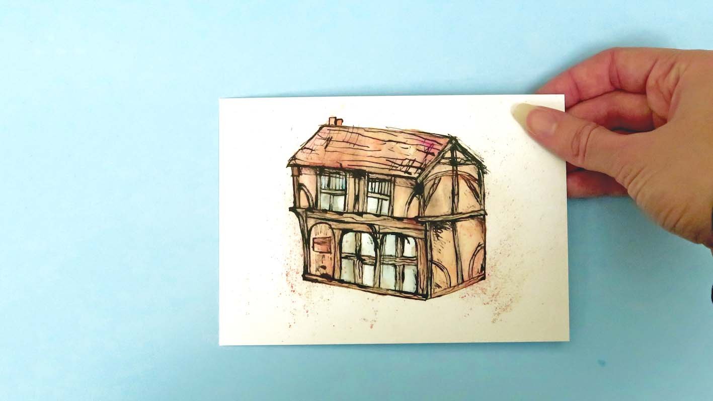 Inky Spon Street Postcard Print