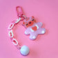 Pink Shimmer Bear Keyring