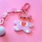 Pink Shimmer Bear Keyring