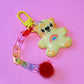 Yellow Rainbow Bear Keyring