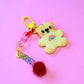 Yellow Rainbow Bear Keyring