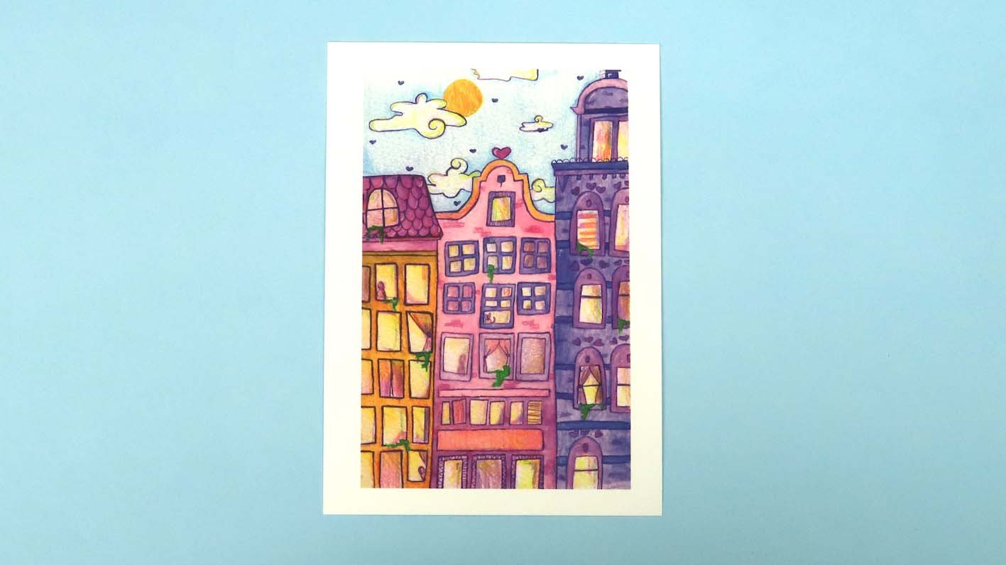 Amsterdam Postcard Print