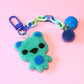 Felted Bear Keyring with Chain & Pom Pom Collection 4