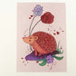 Hedgehog Postcard Print