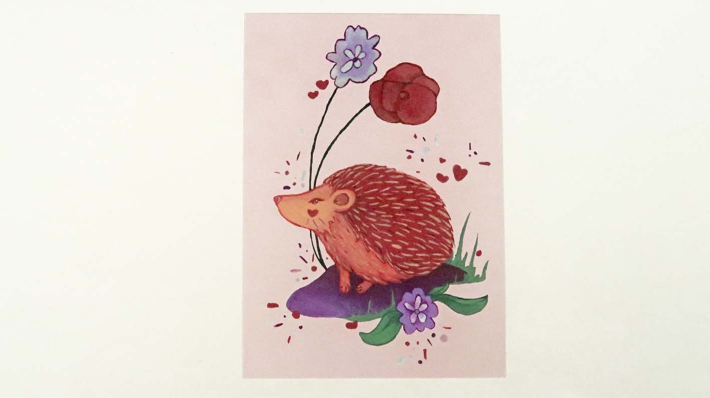 Hedgehog Postcard Print