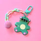 Green Shimmer Bear Keyring