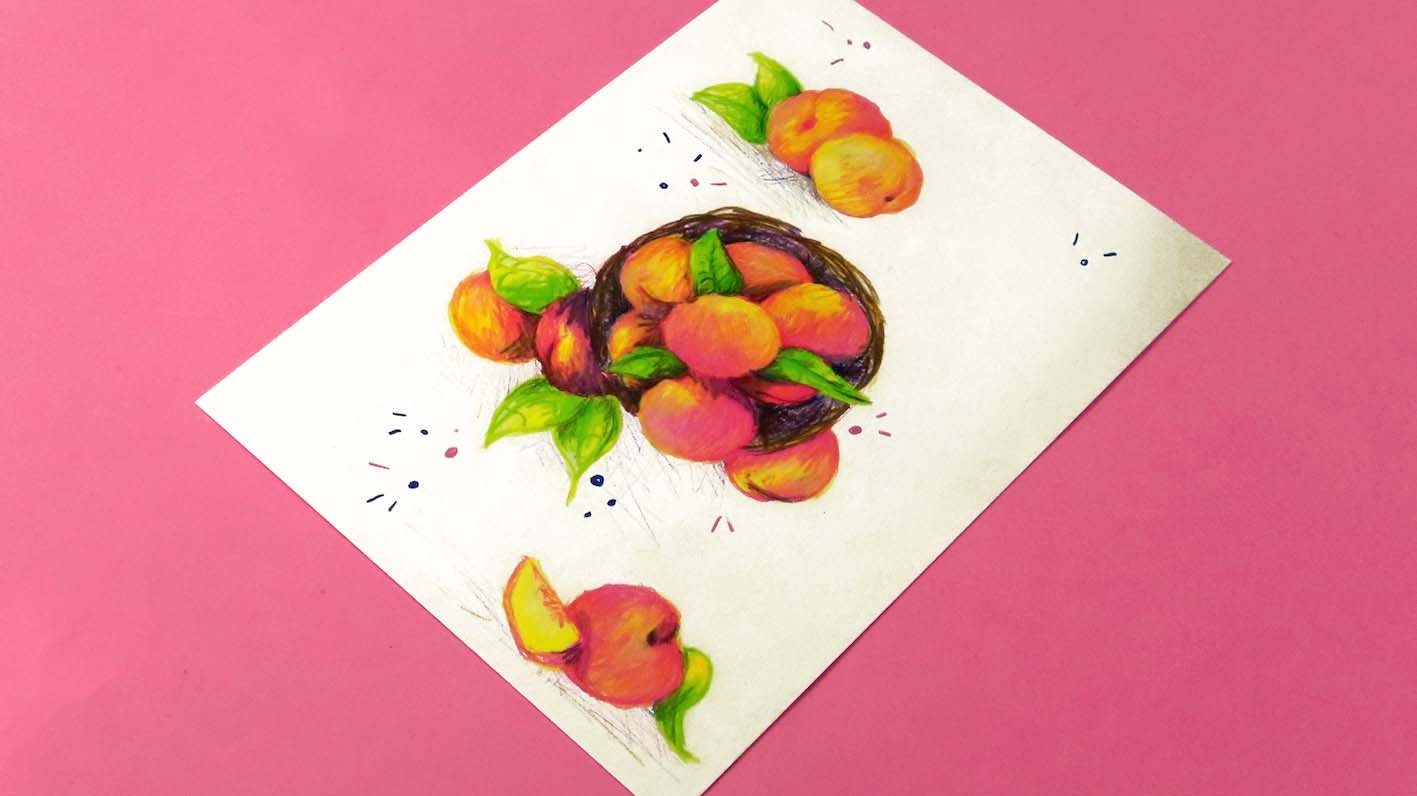 Peachy Postcard Print