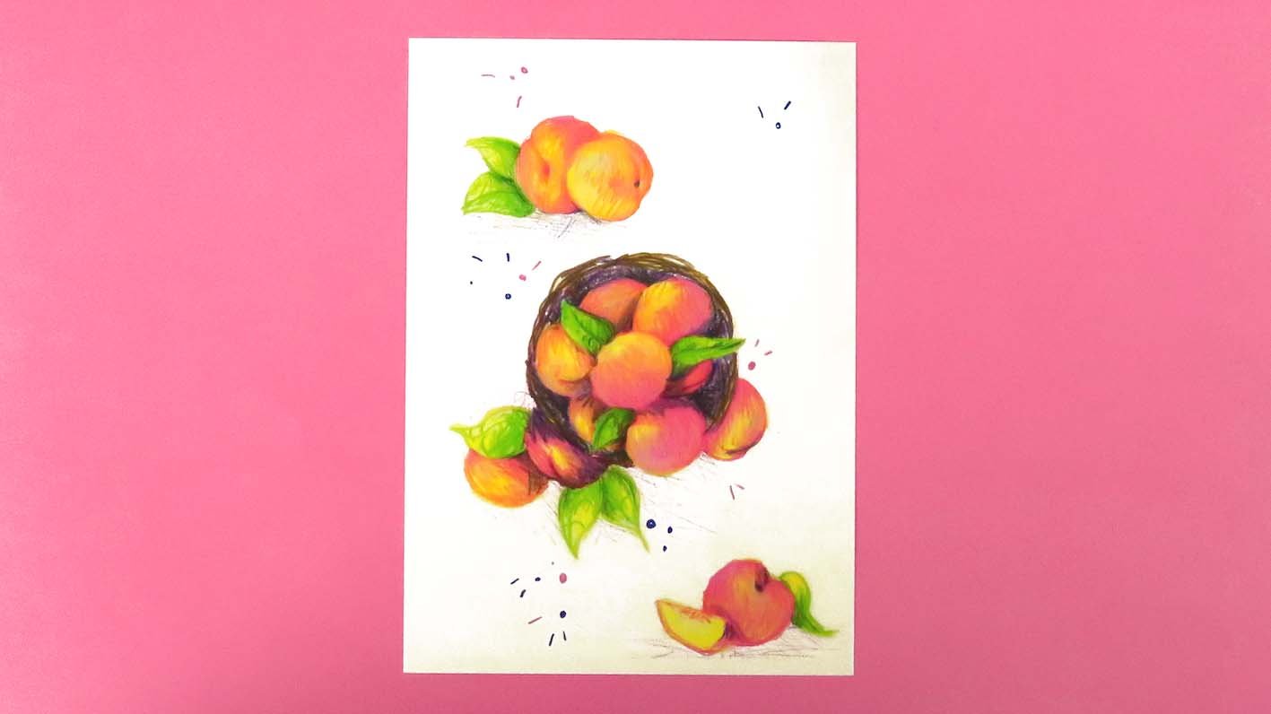 Peachy Postcard Print