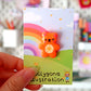 Orange Sunshine Flower Bear Pin