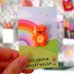 Orange Sunshine Flower Bear Pin