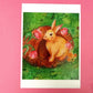 A5 Forest Bunny Illustrated Art Print