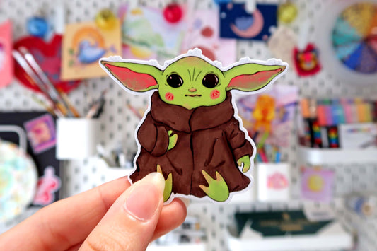 Baby Yoda / Grogu Vinyl Sticker