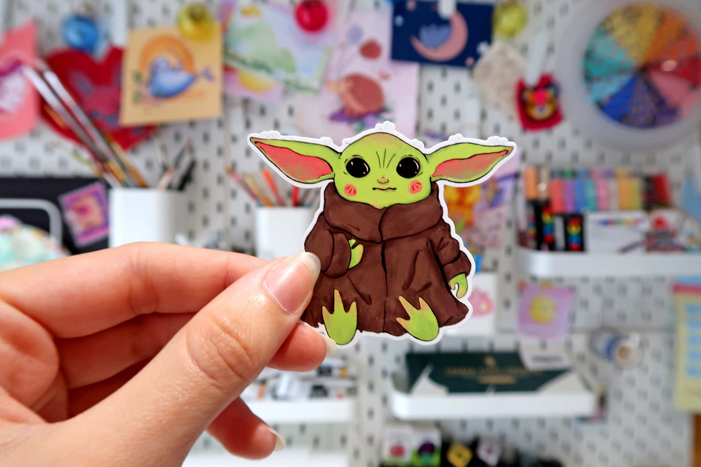 Baby Yoda / Grogu Vinyl Sticker