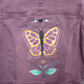 Purple Butterfly Denim Jacket - Hand Painted - UK Size 8