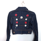 Cropped Daisies & Roses Denim Jacket - Hand Painted - UK Size 10