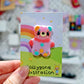 Handmade Clay Bear Badge Mystery Box Surprise