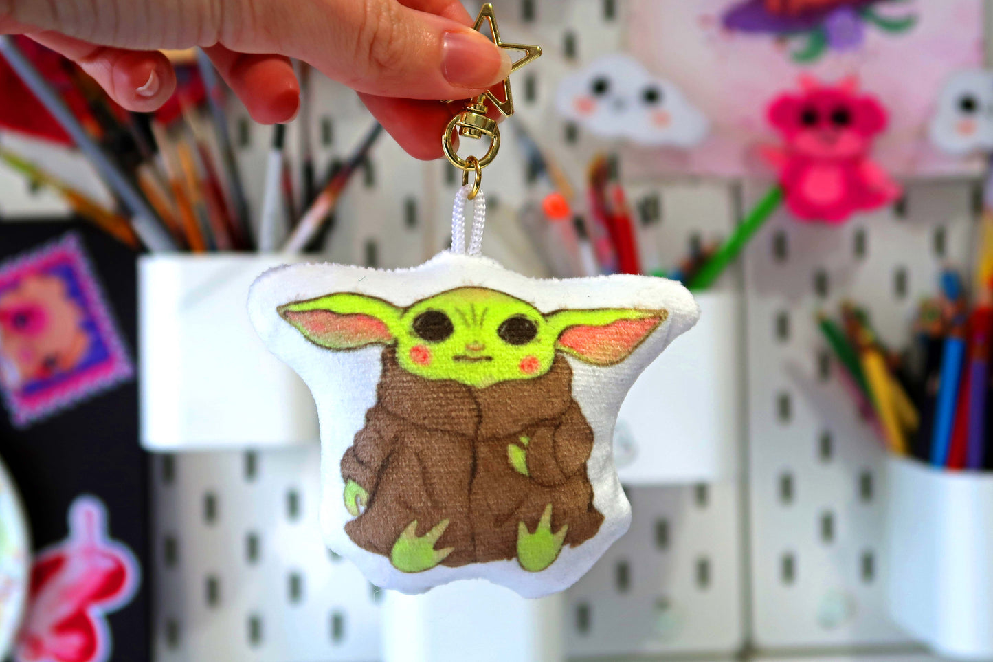Baby Yoda Plush Keychain