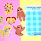 Delilah Dog and Simon Sloth Sticker Set (Pack of 6)