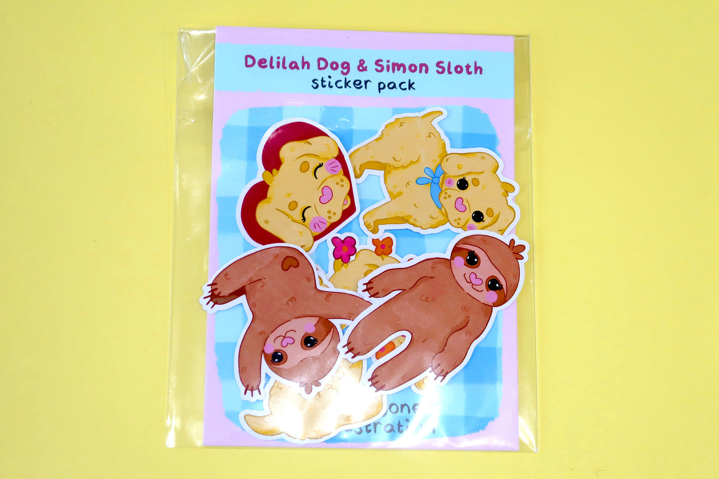 Delilah Dog and Simon Sloth Sticker Set (Pack of 6)