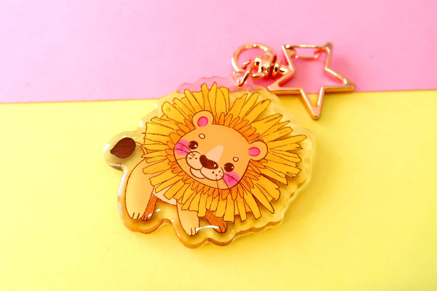 Dande-lion Glitter acrylic keyring