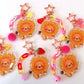 Dande-lion glitter acrylic keyring w/ charms