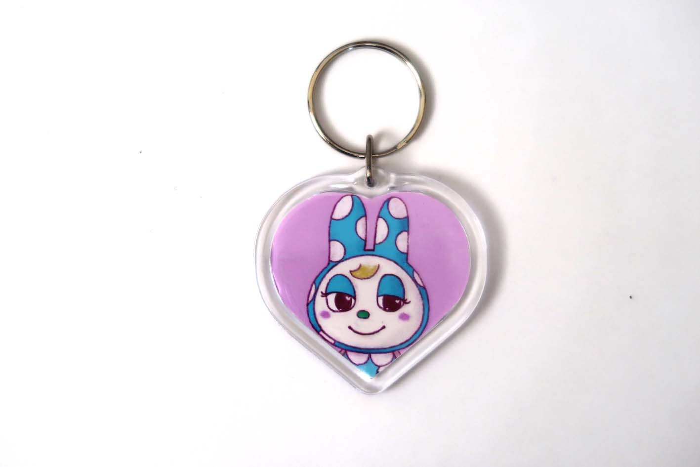 Animal Crossing New Horizons Amiibo Heart Keyrings