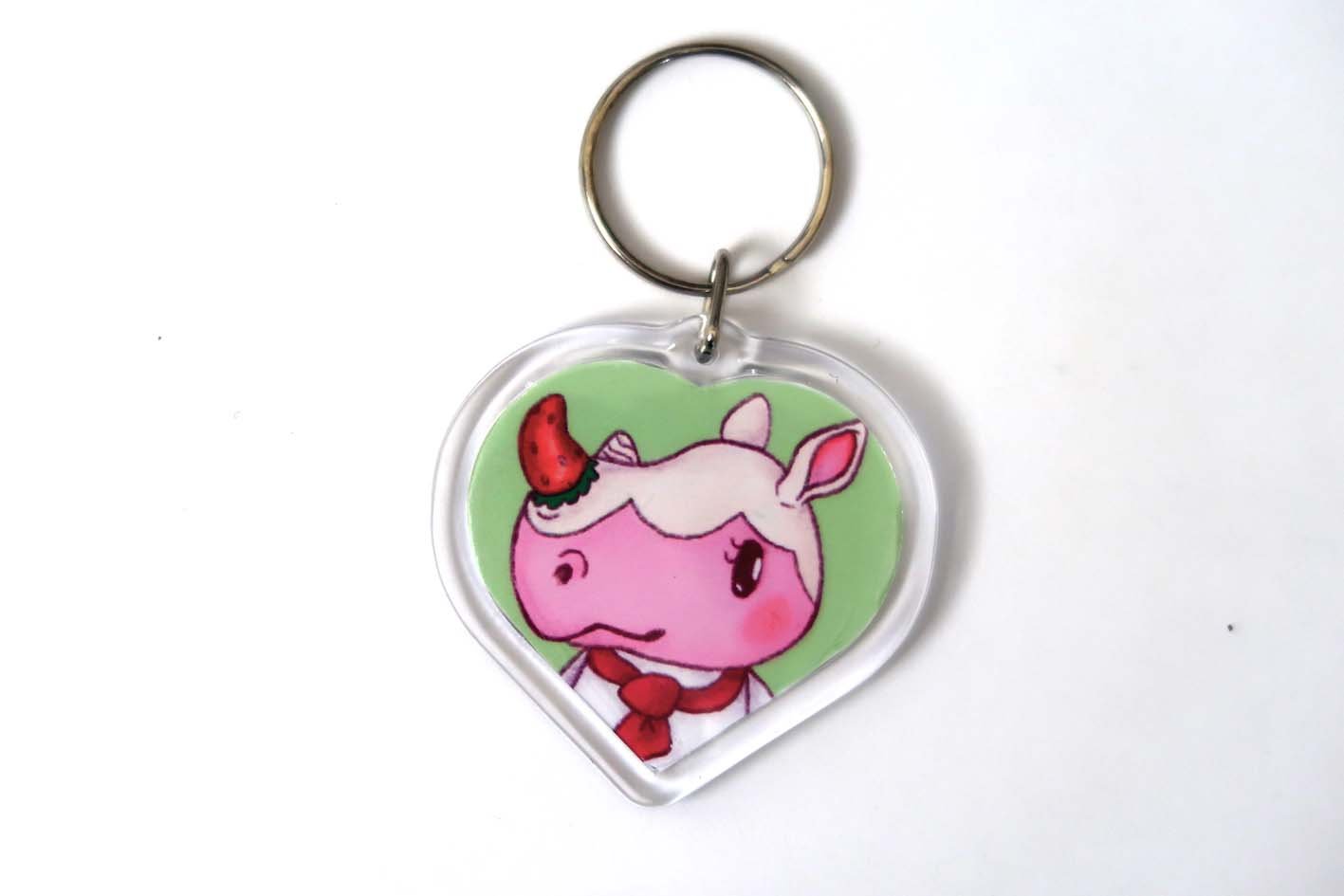 Animal Crossing New Horizons Amiibo Heart Keyrings