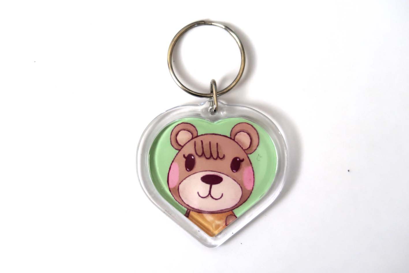 Animal Crossing New Horizons Amiibo Heart Keyrings