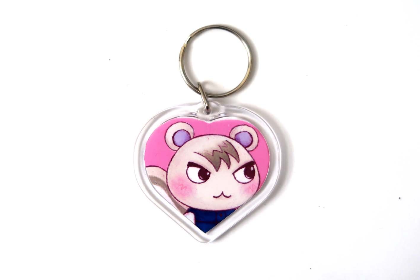 Animal Crossing New Horizons Amiibo Heart Keyrings