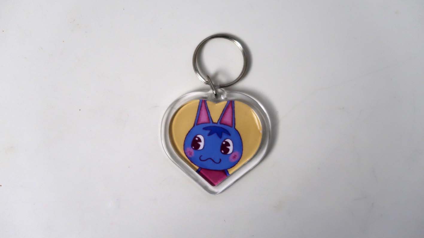 Animal Crossing New Horizons Amiibo Heart Keyrings